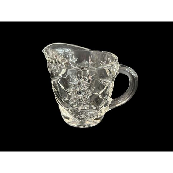 Star Of David Pattern Creamer & Oatmeal Glass Bowls Set Of 4 Replacement Pieces - Picture 5 of 16